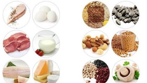 Products rich in animal and vegetable proteins for male potency